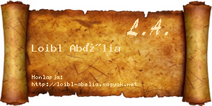 Loibl Abélia névjegykártya